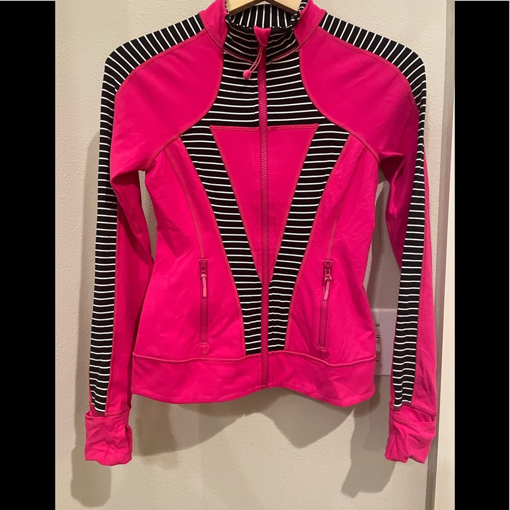 Pink, black, white ivivva by Lululemon jacket, size 14 XS